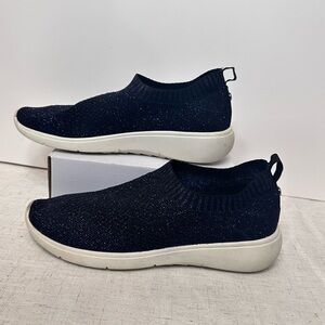Anne Klein Blue Sparkle Sock Shoes – Women’s Size